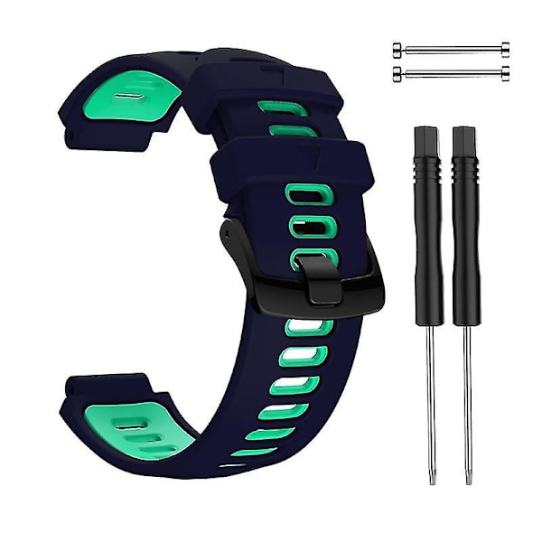 Silikone Rem til Garmin Forerunner 735xt Holdbar Urrem Blød Rem Blue Teal