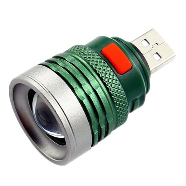 3 lägen Zoombar USB-blixtlampa Ficklampa Drivs av USB -gränssnitt Gåvor för barn