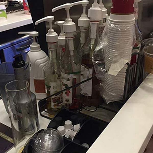 Flaske Wire Display Monin Sirup Kaffe Oppbevaring Multifunksjon Melkete Kopp Display