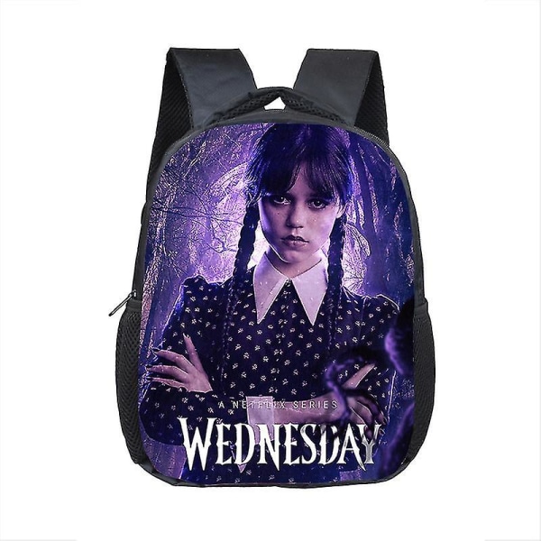 Onsdag Addams Student Skoletaske Onsdag Børnehave Byrdedæmpende rygsæk D