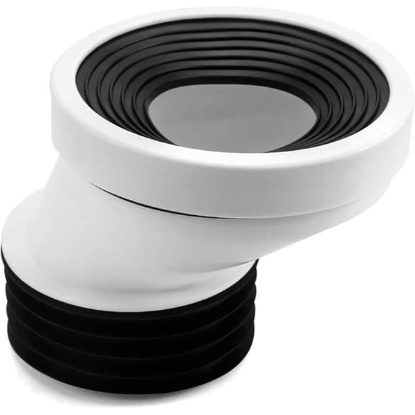 Forskudt 50 mm toiletkumme-forbindelsesstykke, fitting til toiletter med lodret udløb