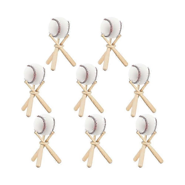 8 Set Basebollställ Basebollhållare För Bollar Display Basebollträ Träställ Hållare Display Baseboll