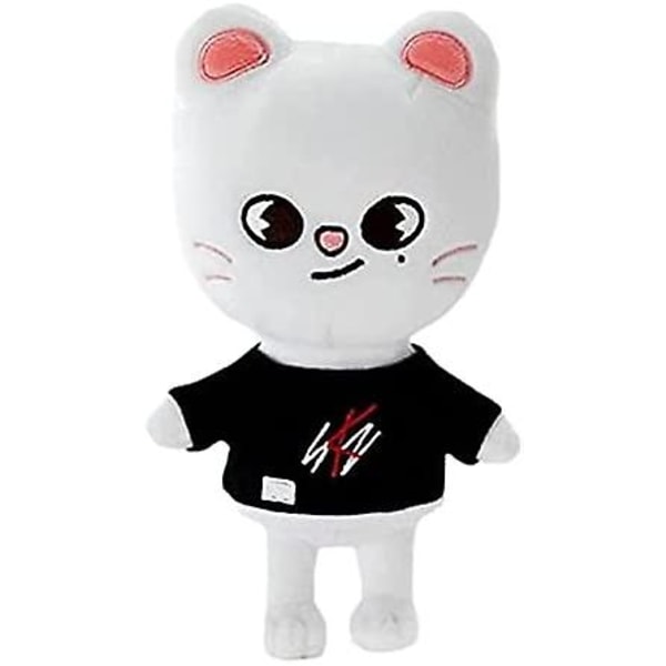 Plyschleksaker, Skz Plushie Stray Kids Plyschdockor för barnfans Presenter för barnfans-21cmvit katt