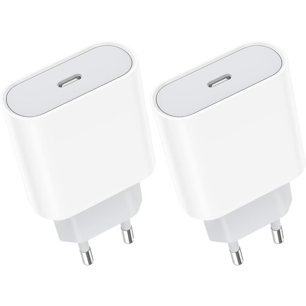 20w 2-pak Usb C Hurtigoplader, Usbc Stik Type C Væg AC Strømadapter