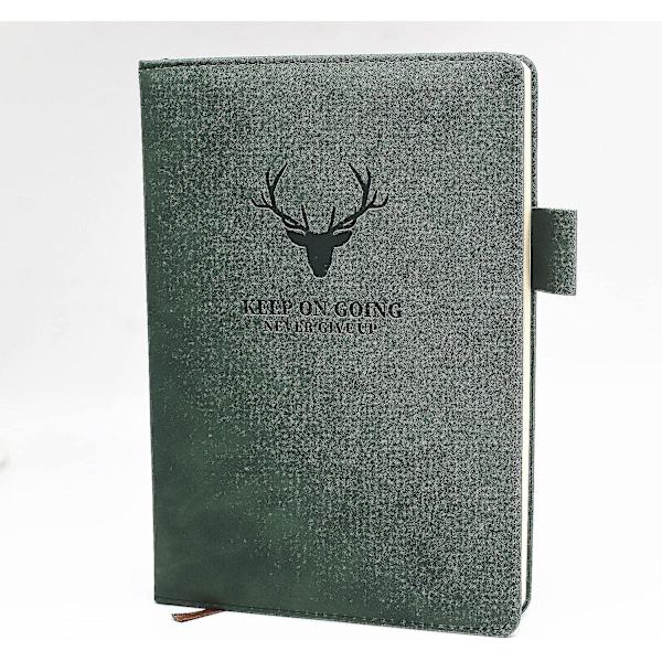 A5 Notebook Journal - Hardcover Executive Notebooks Med Premium Tjockt Papper, College Lined Journal, 8.3\"5.8\", 360 Sidor (grön)