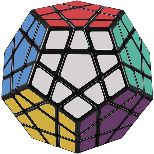 Shengshou Megaminx Speed Cube 3x3 Dodekaeder Hexagon Puslespill Svart