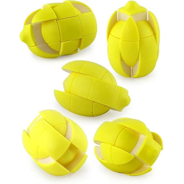 3D Fruktkub Set med Banan Citron och Äpple Magic Cube Bundle Barns Pedagogiska Leksaker 3 Pack