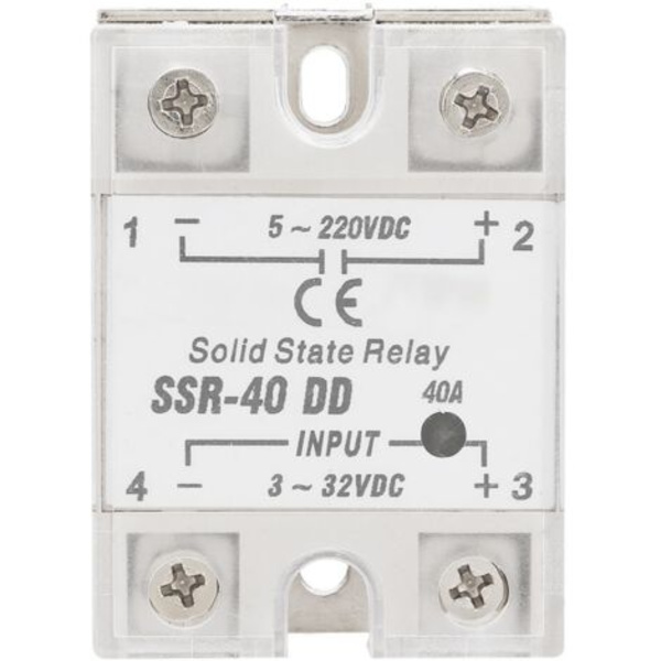 SSR-40 DD 40A 5-220VDC Solid State Relä för Industriella Automationsprocesser