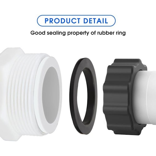 38 mm bassengkoblingssett for Intex Coleman 38 mm slangekobling, bassengslangeadapter for Intex-pumper