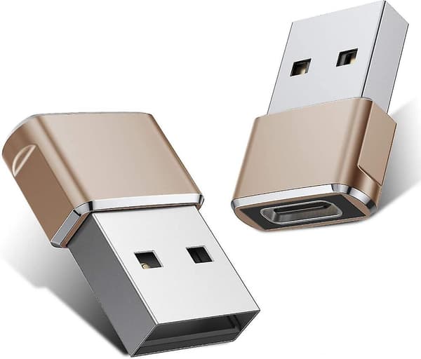 Usb C-hona till Usb-hane Adapter 2-pack, typ A Laddningskabeladapter för Iphone