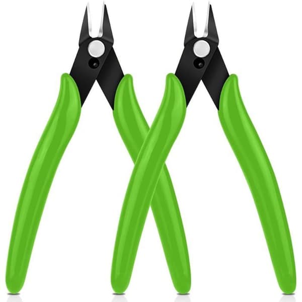 2 st små avbitartänger, sidavbitare, precisionssidavbitare, elektrikerverktyg, flush cutter grön