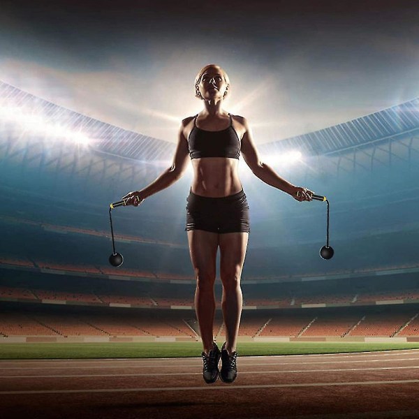 Hoppetov, digitalt vægtet rebløst sjippetov, justerbart trådløst hoppereb til hjemmet Fitness træning for kvinder mænd