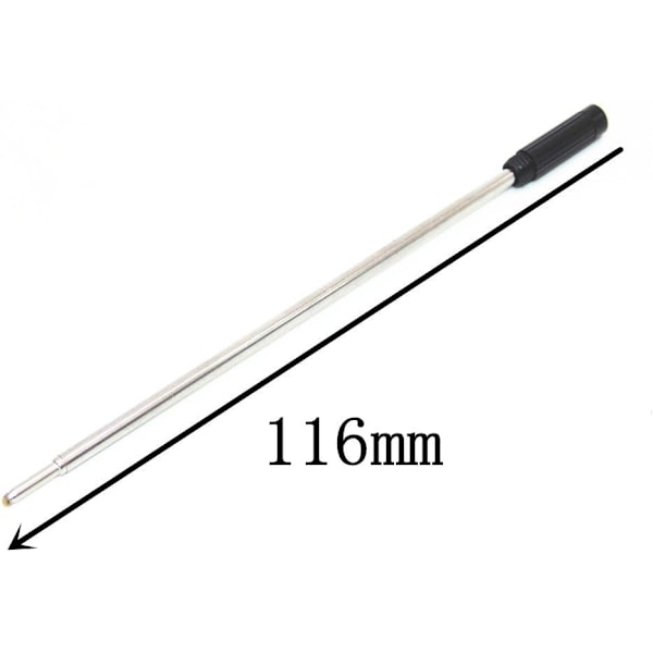 Sorte blekkpennepåfyll for Cross kulepenner, 11,6 cm sorte kulepennepåfyll kompatible med Cross 8513 kulepenner, medium størrelse spiss 20Pcs