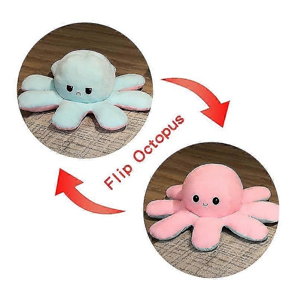 Kääntyvä Oktopus-Pehmolelu, Suuri Pehmo-Oktopus-Tyynylelu - Noin 90 cm (virhemarginaali) Blue 90cm