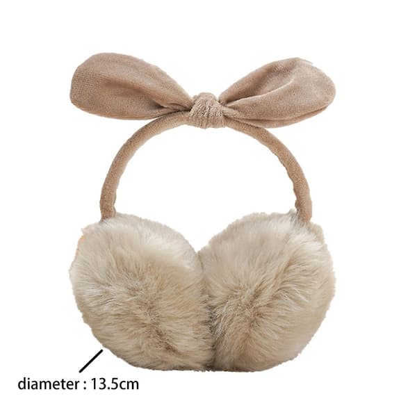 Love Bow-tie Design Öronmuffar Kaninöron Varm Vinter Öronmuffar khaki