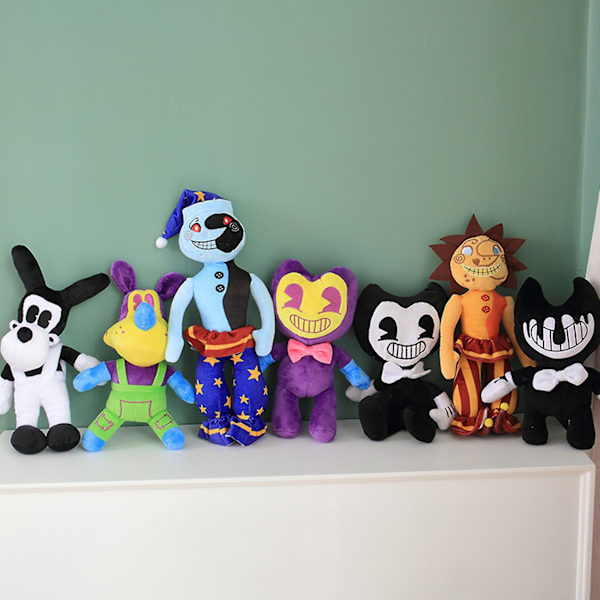 Bendy And The Ink Pehmolelu Musta & Valkoinen Bendy And The Ink Machine Pehmolelu Lasten Fanikokoelmaan Black-A