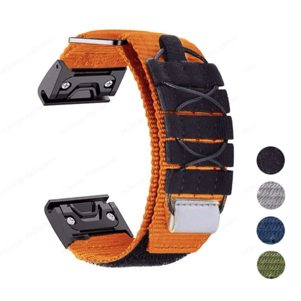 Klokkearmbånd i nylon orange For Garmin 22mm-For Garmin 22mm