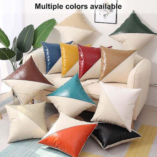 Pu Stitching Putetrekk-moderne Enkle Ins Wind Putetrekk-hjem Sofa Bil Putetrekk Stil1 45*45cm 45*45cm style2