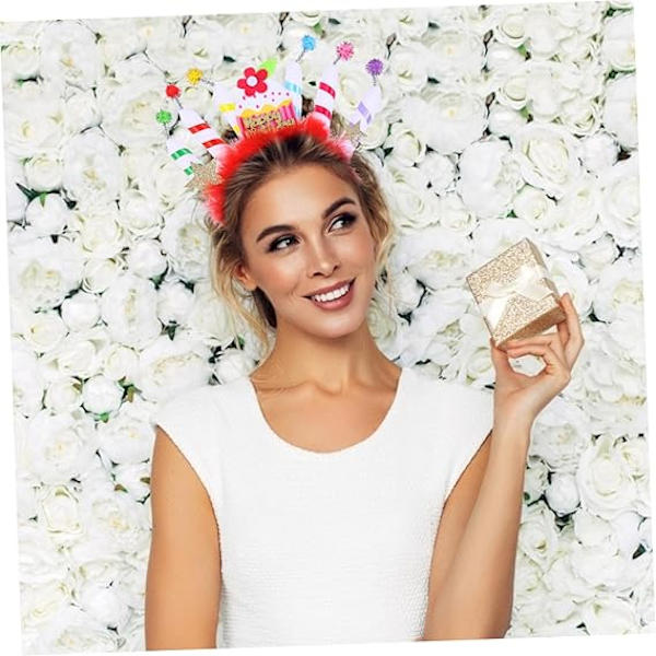 Fødselsdagsfest Hovedbånd Glitter Hovedbånd Hår Tilbehør Organizer Fødselsdag Hårbånd Fødselsdagsfest Hårbånd Pige Hårbånd Hårbånd Fotorekvisit White