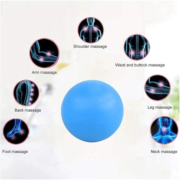 Massage Hockey Ball til Myofascial Afslapning, Fødder, Ryg, Trigger Point Terapi Bold, Muskelknuder, Yoga Blue