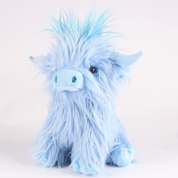 Highland Ko Mjukdjur Realistisk Skotsk Ko Mjukdjur Blå Blue