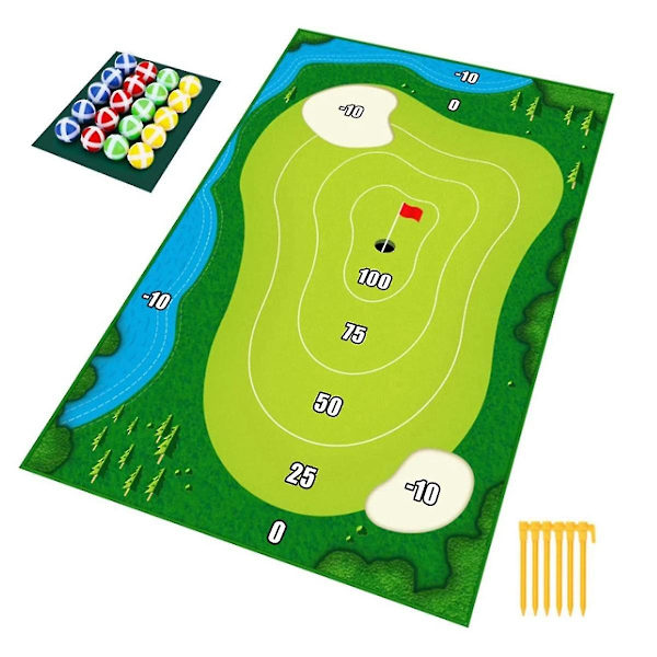 Chipping-golfpelimatto, chipping-peli, jossa on chip-golfpalloja, golfsettimatto, sisä- ja ulkotilojen heittopeli