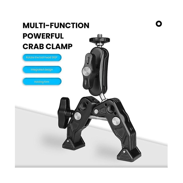 Super Clamp Articulating Arm Clamp Super Clamp för paraplyskärm LED-ljus