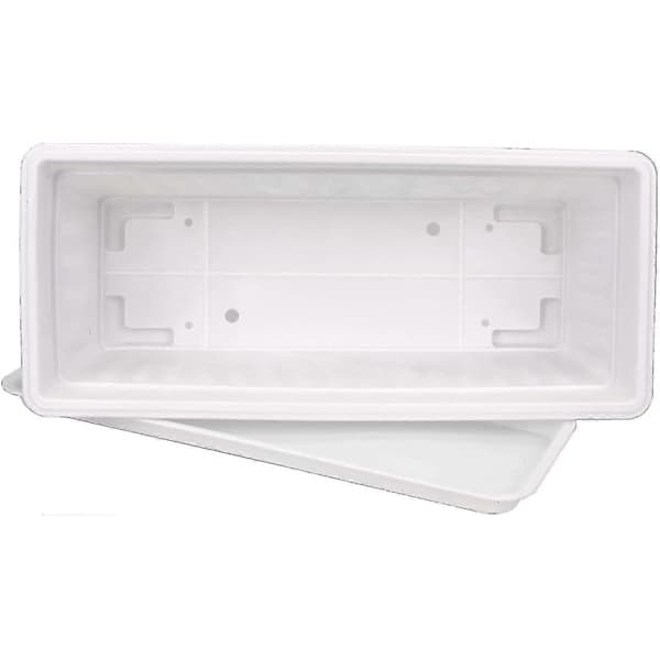 5-pack 43 cm vit blomlåda fönsterlåda plast
