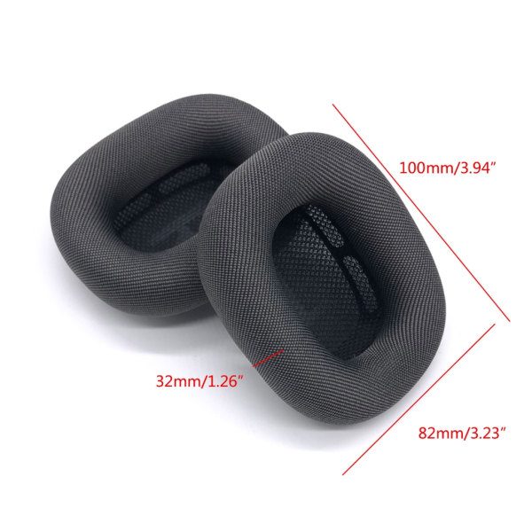 Ersättning öronkuddar för AirPods Max hörlurar kudde mesh tyg öronmuffar öronkuddar Silver