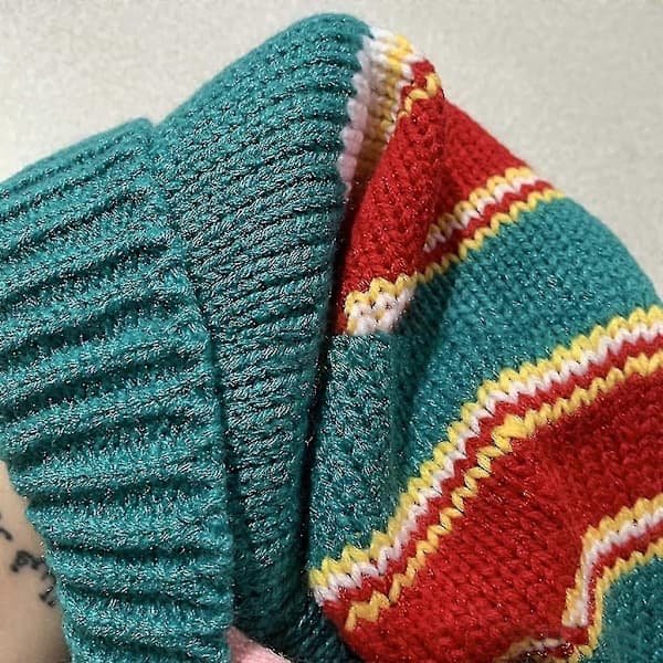 Stickad julmössa Pom Pom-mössa Julmössa Julfestmössa