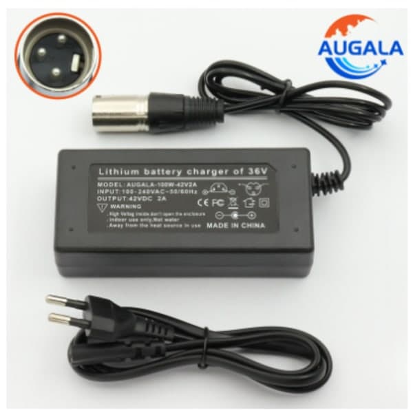 36V 2A Batterioplader Output 42V 2A Oplader Input 100-240 Vac Lithium Li-ion Li-poly Oplader Til 10 Serier 36V Elcykel EU