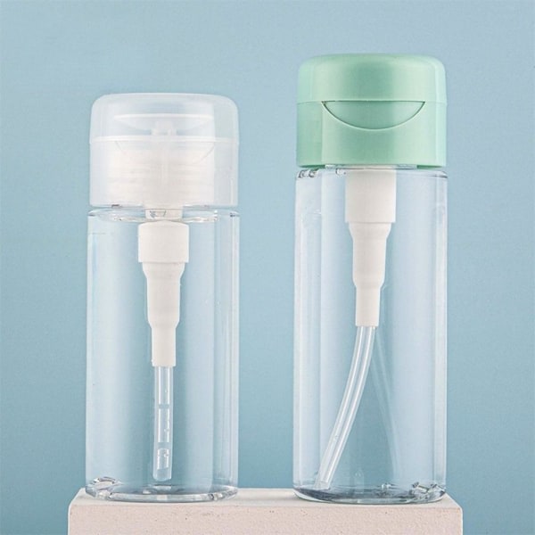 2 påfyllningsbara flaskor Remover Cleaner Makeup-flaska Transparent 150ML