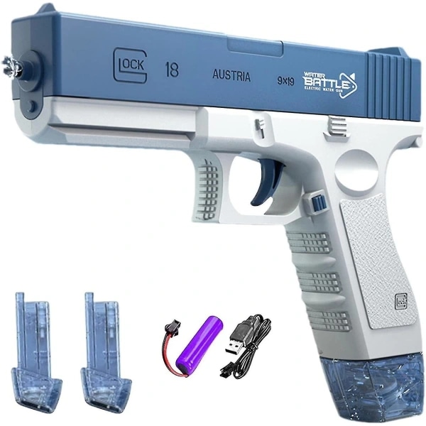 Elektrisk vandpistol, automatiske sprøjtepistoler med superhøj ka Blå
