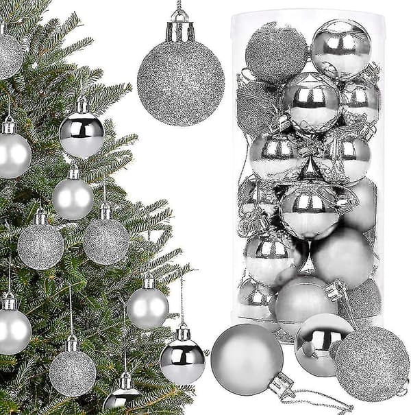 Julekuler, Juletrærkule Sett Med 24 Stykker 4cm Julekuler