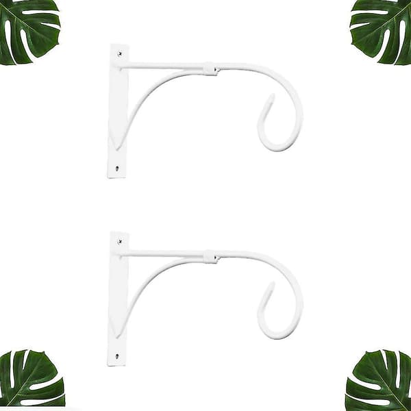 Metallväxt och växtupphängningskrok Vit 27*15,5cm 2st. (hy)
