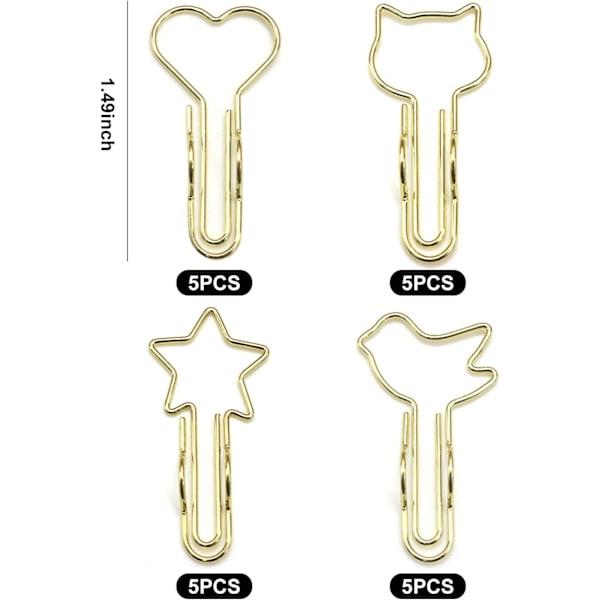 Pennhållare Clips - 20-pack Multifunktionella rostfria pennklämmor, pennhållare clips för anteckningsböcker, bokmärken bärbar pennklämma loop, för papper