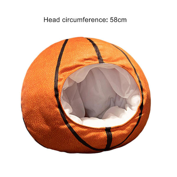 Basketbol Huvudbonad Bärbar Simulering Tredimensionellt Huvudskydd Söt Rolig Utklädnad Huvudbonad Basketklubb Selfie Rekvisita Plysch Hatt Party