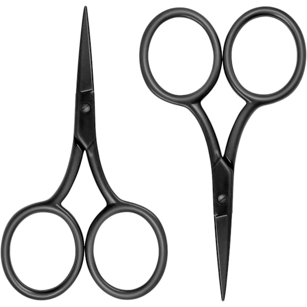 Saks, rustfrit stål elektroforese blade, syning, skole, kontor, specielt til fint arbejde, 9,5 cm, sort