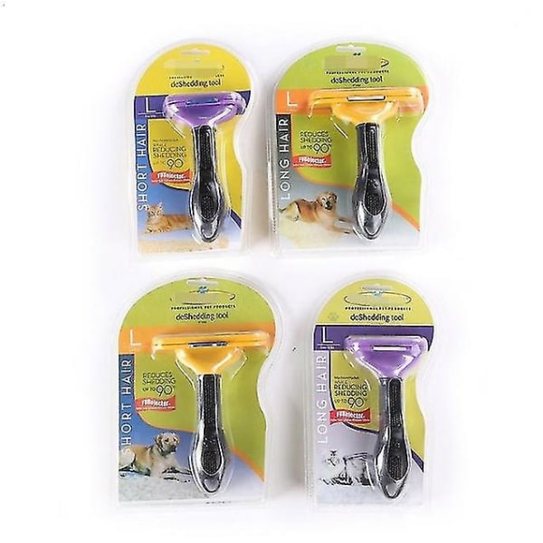 Furminator Deshedding Tool Grooming Katte Hunde Børste Rake Kam Langt Kort Hår S Long cat hair