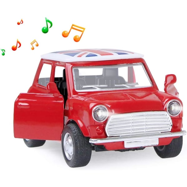 Minileluautot Valaistuvat ja musikaalit takaisinvedettävät fritioautolelut Klassinen valettu automalli Opettavat lelut lapsille 3+ (punainen)
