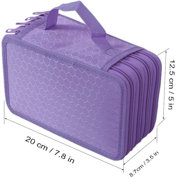 72-roms etui for fargekapasitet, flerlags blyanter, pennal, veske, fargeblyanter, arrangør for skole, kontor, tenåringer, jenter
