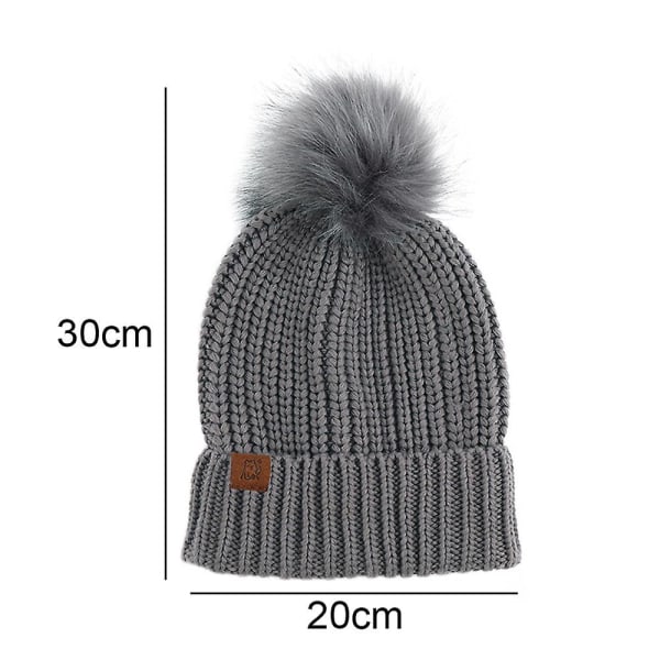 Hue til kvinder og mænd Vinterhue Dame Cuffed Beanies Hue Varm Huer Sort grey