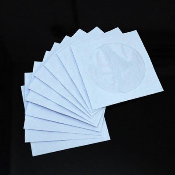 100 stk. papirkonvolutter for DVD-plate 8/12 cm Media Papirkonvolutter Holder 8cm