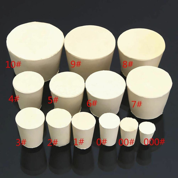 5 st solida gummistoppar plugg bungar laboratorieflaska rör förseglad lock korkar Jikaix 10 52x43x 32mm