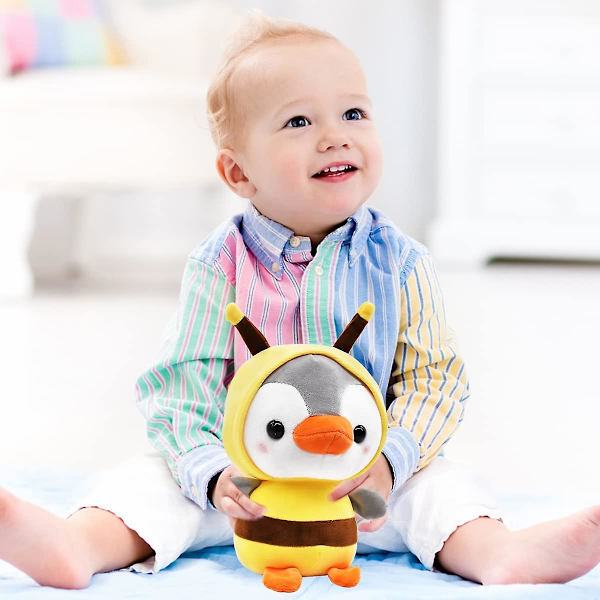 Pehmoinen mehiläislelu pehmoinen mehiläinen pehmoinen pingviini täytetty lelu pehmeä mehiläinen pingviini pehmo