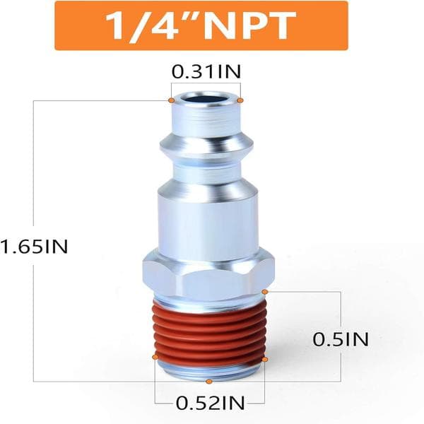 1/4-tomme NPT han industriel luftprop, pneumatiske propper 300PSI (30-pak)