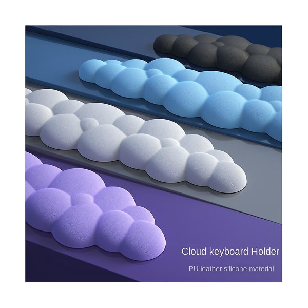 Cloud Keyboard Wrist Rest - Blødt læder memory foam håndledsstøttepude til nem skrivning smertelindring