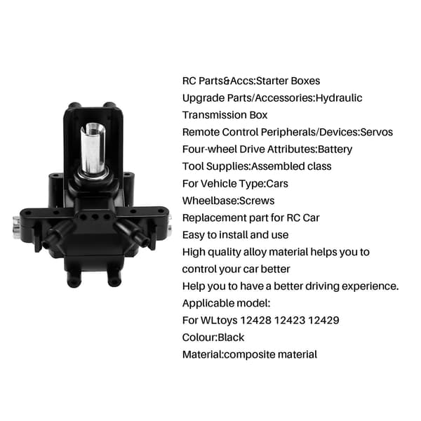 Metall Differensial Gear Front Rear Wave Box Hydraulisk Transmisjonsboks Rc Bil Tilbehør For 12428
