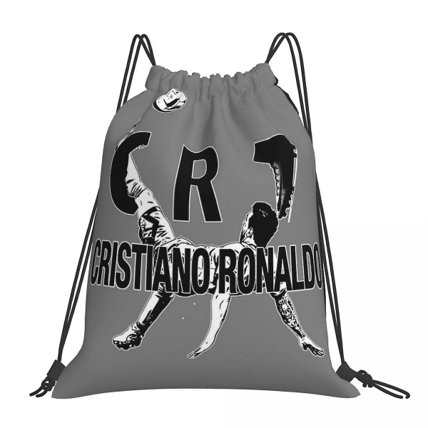 Cr7 Cristiano Ronaldo -reput Monitoimiset kiristysnauhakassit Kiristysnyöripaketti Tasku Urheilulaukku Kirjakassit Matka-opiskelijoille One Size 19