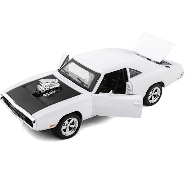1:32 Fast & Furious Dodge Sportsvogn Model Simuleringsbil Model Legetøj i Legering White